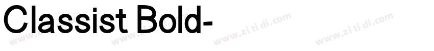 Classist Bold字体转换